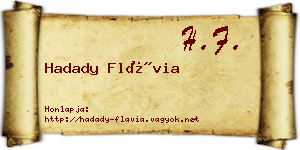 Hadady Flávia névjegykártya